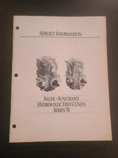 Sauer Sundstrand Series 70 Hydrostatic Drive Units  Service Manual