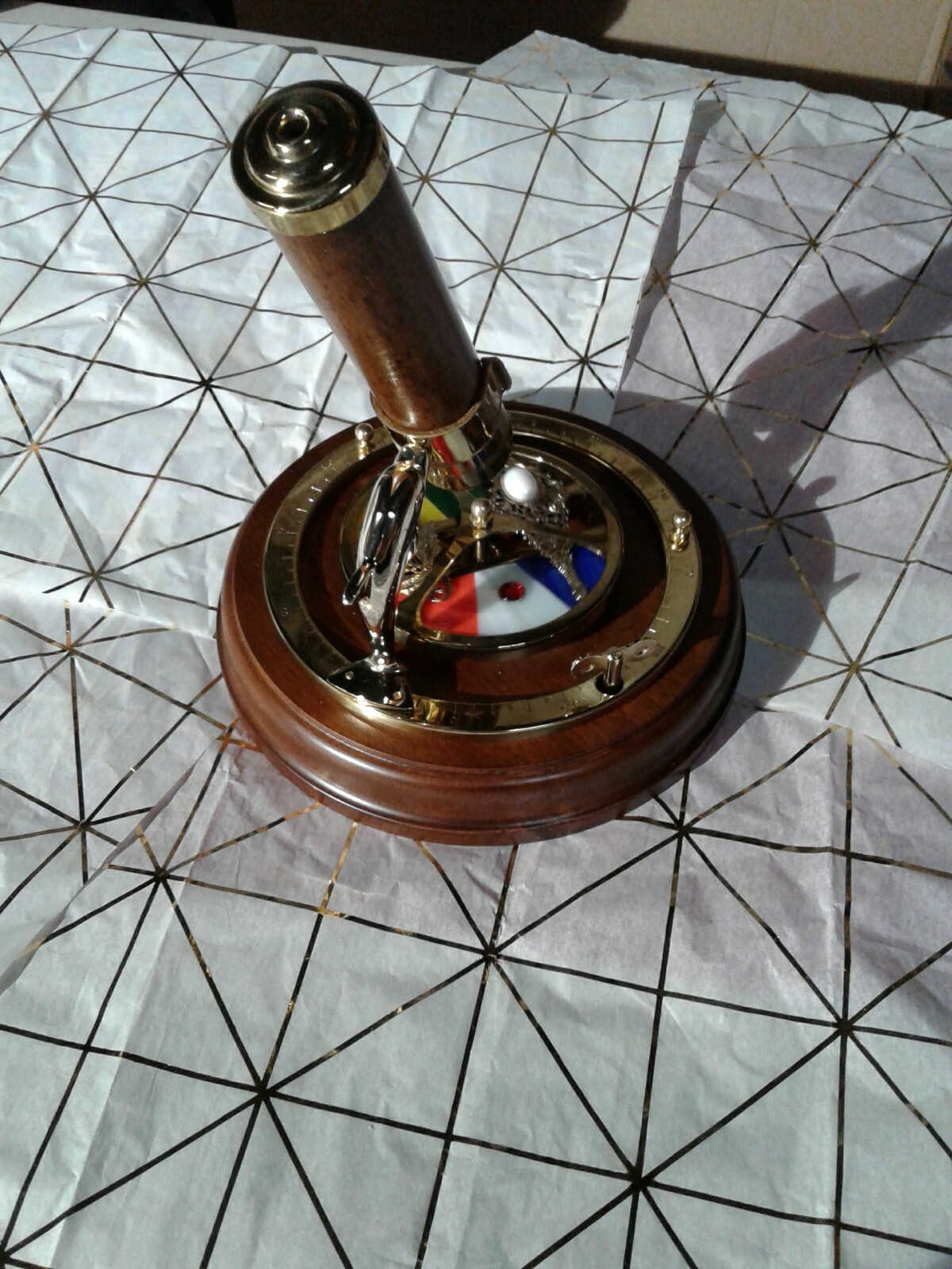 Brass & Wooden Zodiac Music Box Kaleidoscope