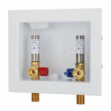 1 Pack Washing Machine Outlet Box With Hammer Arrestors And Center Drain Inlet