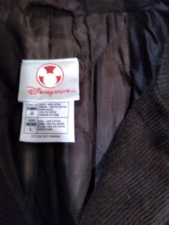 Chaqueta de pana vintage marrón para hombre Disney Store talla L Foto 3 de 4