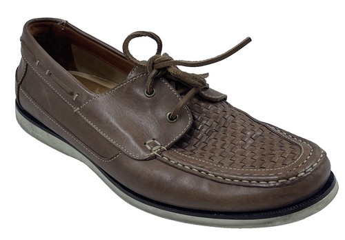 Tommy Bahama Clove With Sisal Beige Leather Boat Shoes Men  display picture 1