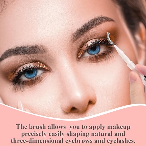 120 Pcs Micro Eyebrow Brush with Cap Brow Spoolies for Eyebrows Eyelash - 第 5/7 張圖片