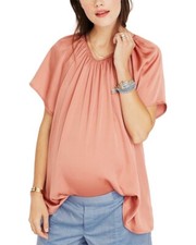 Hatch Maternity Women  s THE CECILIA TOP Terracotta/Pink Size 1 S/4-6 NEW