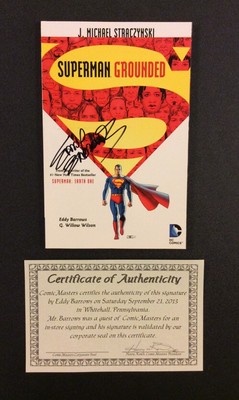 SUPERMAN GROUNDED Volume 1 Comic Book TPB SIGNEG Eddy BARROWS COA Straczynski NM