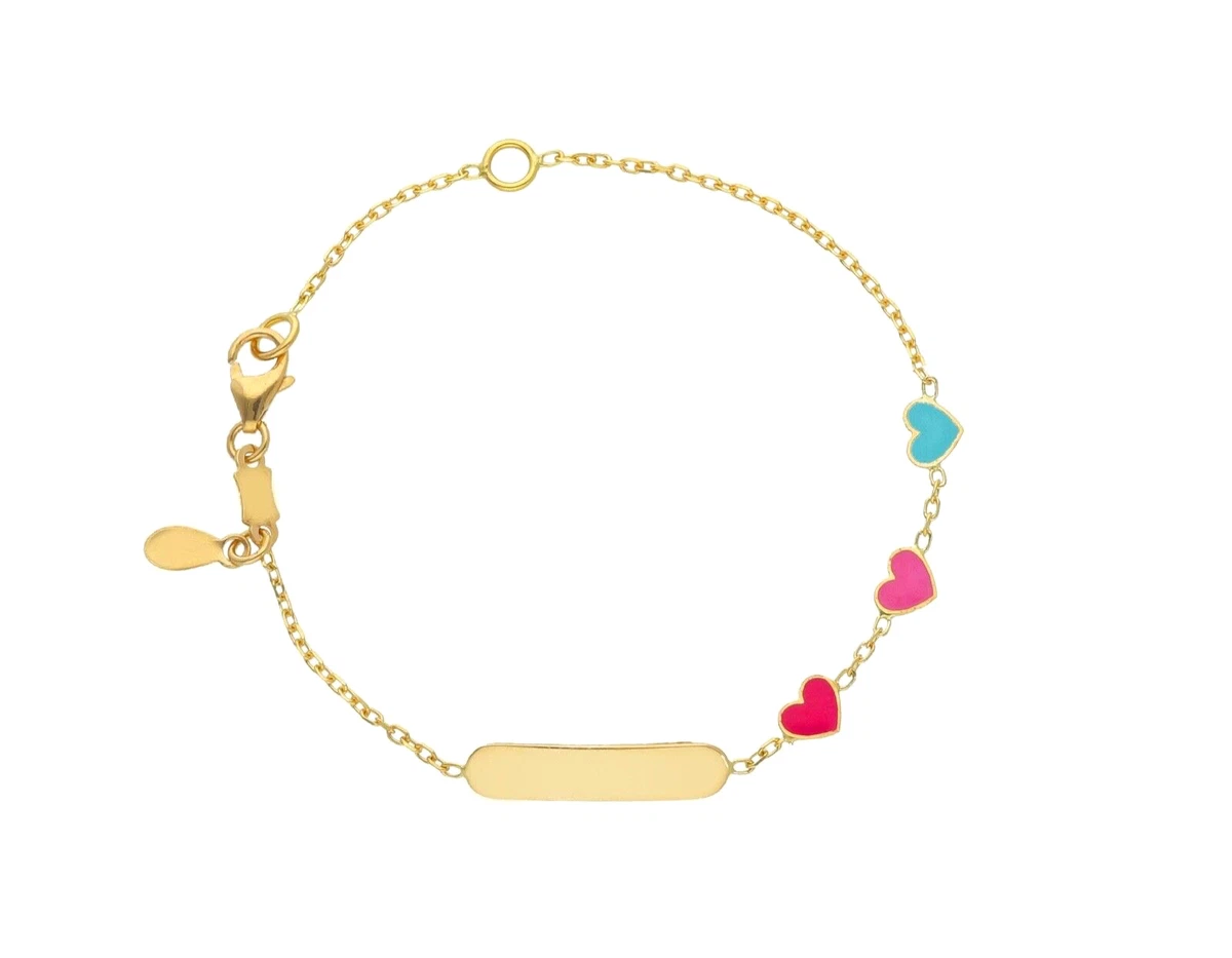 Child Pearl 14K Yellow Gold Cross Station Bracelet