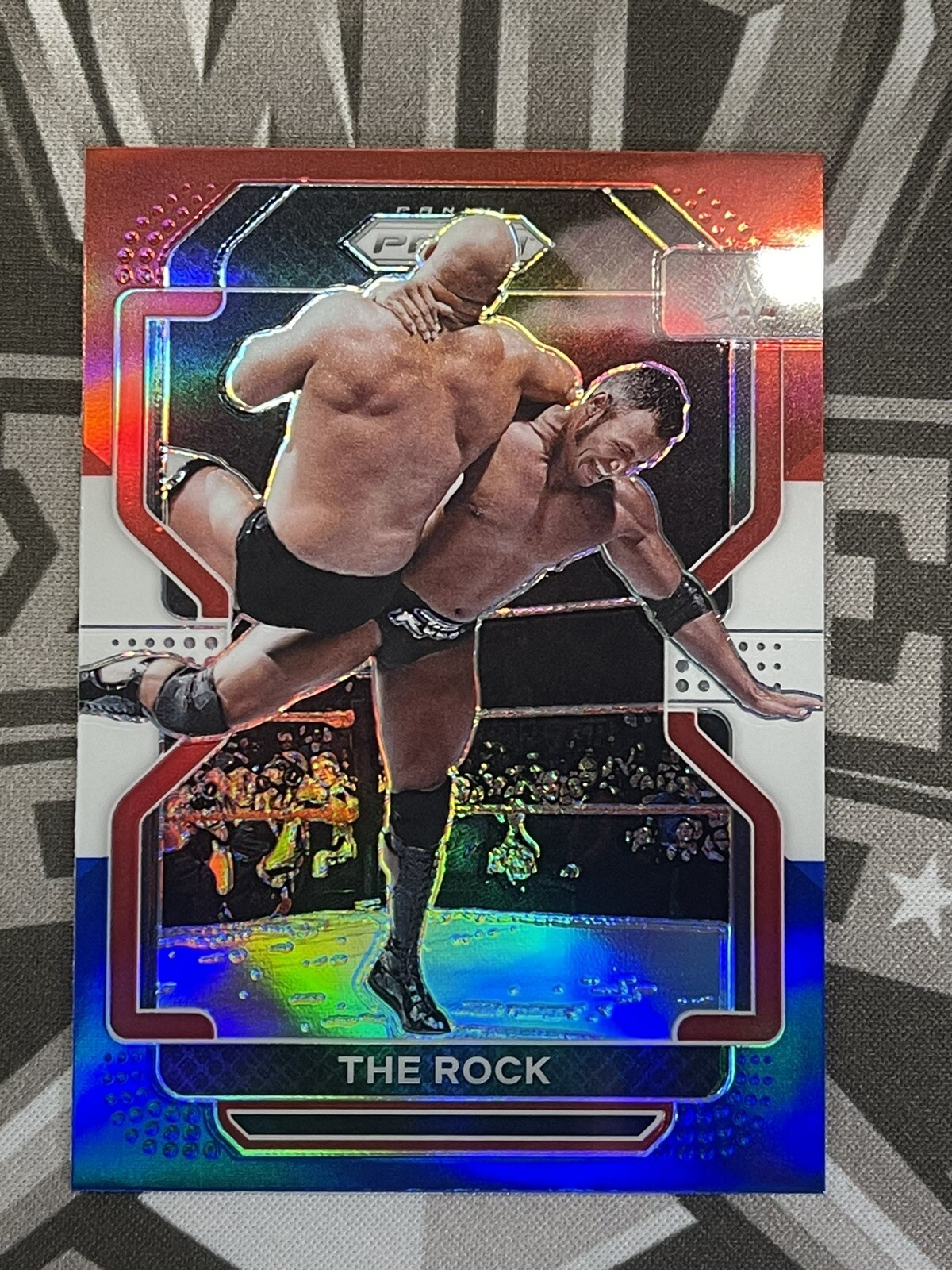 THE ROCK 2022 PANINI WWE Prizm Red White Blue Parallel Refractor RC WWF AEW WCW
