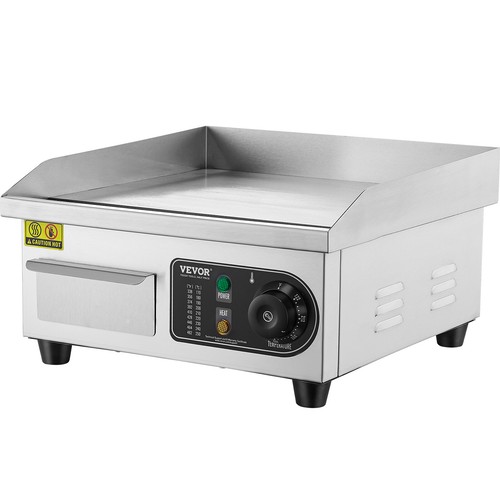 VEVOR Kommerzielle Elektrische Grillplatte 2000W Arbeitsplatten-Grill Flach 10mm - Bild 9 von 12