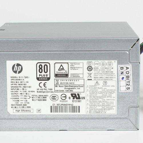FOR HP 280W 6-Pin Power Supply DPS-280AB 796347-001 796348-001 - 第 2/3 張圖片