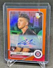 2023 Topps Big League Wrapper Redemption Promo CADE CAVALLI RC Orange AUTO 18/25