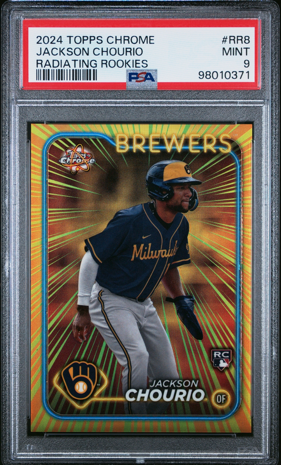 2024 Topps Chrome - Radiating Rookies #RR-8 Jackson Chourio (RC 