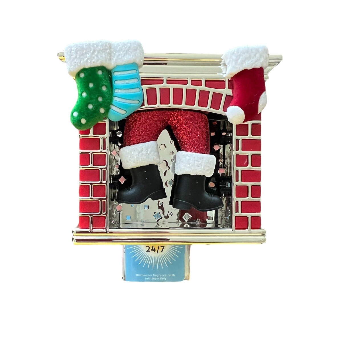 Bath & Body Works Santa Legs Chimney Nightlight Wallflower Plug In Christmas-image