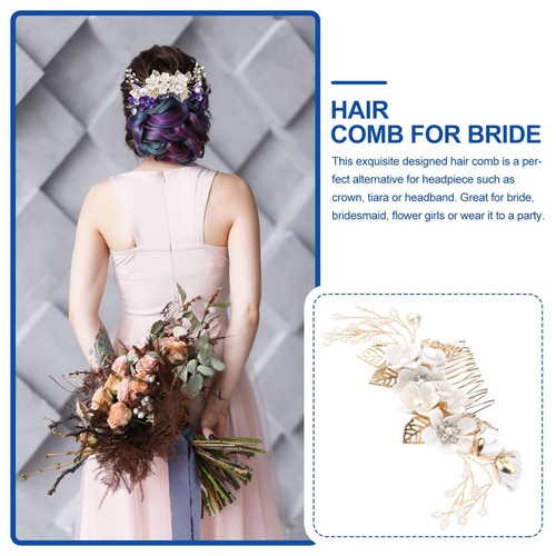 Braut Haarschmuck Hochzeit Haarkamm Mit Kristallen Und Perlen Eleganter Kopfs... - Bild 5 von 9