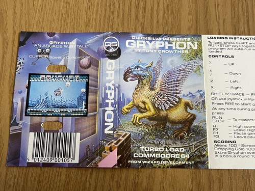 Quicksilva Gryphon Commodore 64 Cassette - Rare Working -👽👾Retro Gift Idea👾👽 - Afbeelding 19 van 24