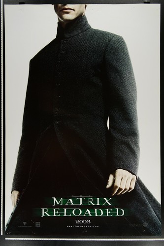 THE MATRIX RELOADED - NEO 27x40 1SH Original DS Movie Poster 2003 KEANU REEVES