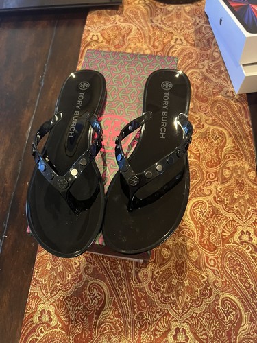 tory burch brown jelly sandals