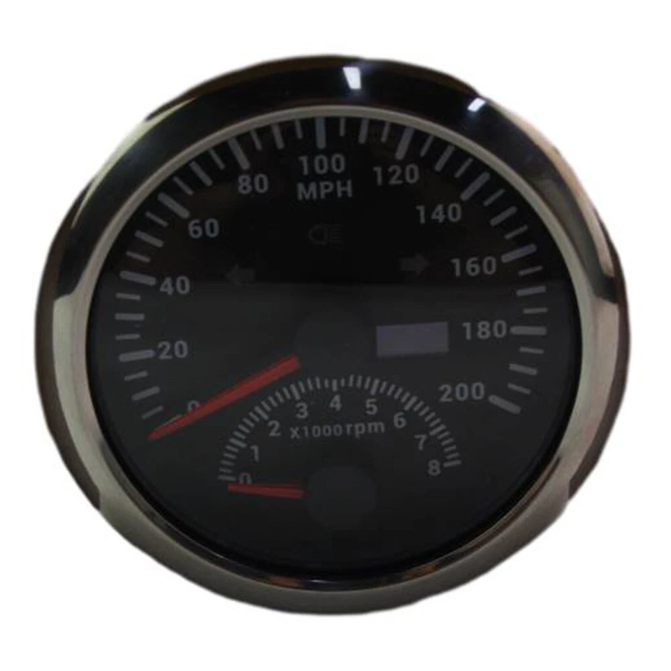 Motorcycle Speedometer GPS Tachometer Gauges Universal - Image 3 of 3