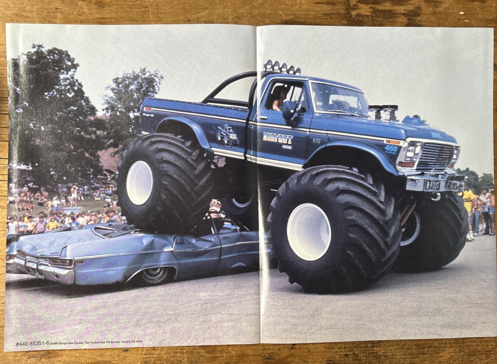 1989 Bigfoot Monster Truck Trumpet Club Poster Dbl Sided Puppy Book Fair 17x11