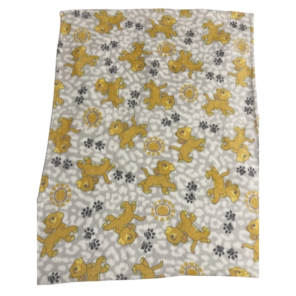 Disney El Rey León Bebé Manta Vellón Simba Gris Blanco Sol Pawprints 29x38 Foto 2 de 4