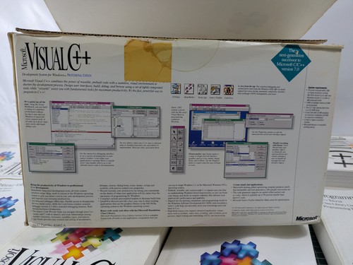 Microsoft Visual C++ Professional Edition 1.00, wersja nieamerykańska, 1993 BEZ PŁYT - Zdjęcie 15 z 18