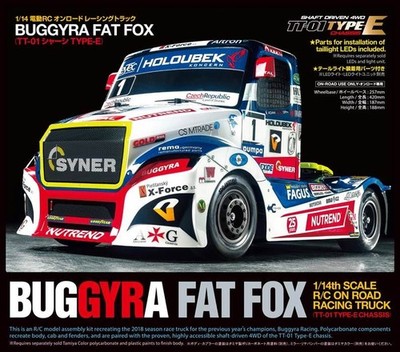 Tamiya - Buggyra Fat Fox On Road Racing Truck Kit, TT-01 Type E Chassis