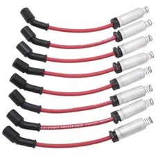 Edelbrock Spark Plug Wire Set LS Truck w/ Metal Sleeves Red Wire (8)