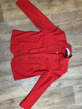 Tommy Hilfiger Women  s Red Military Jacket Blazer Size L NWT MSRP 109.50