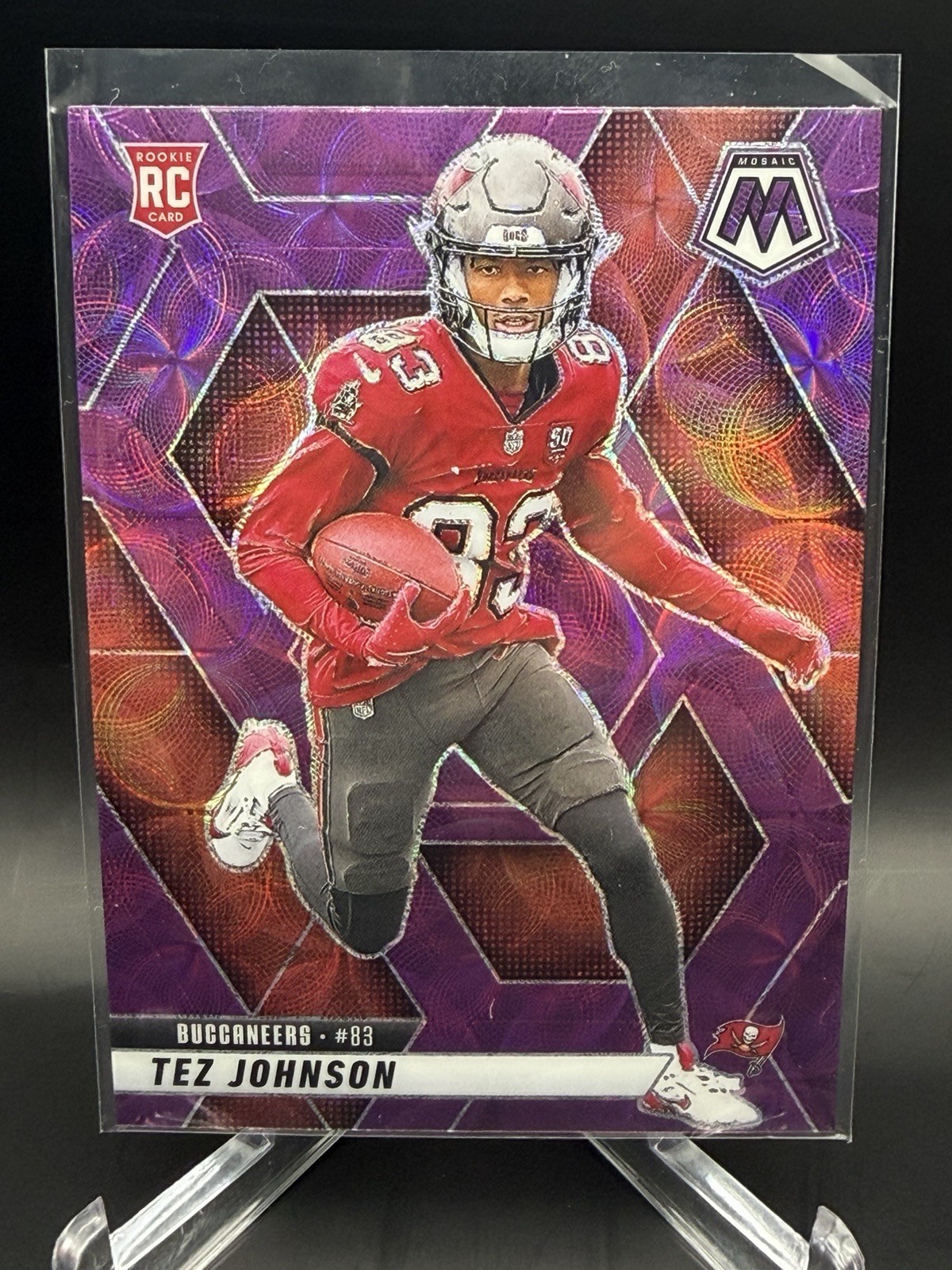 2025 Panini Mosaic - Tez Johnson - Purple Scope Prizm RC #316 - Buccaneers