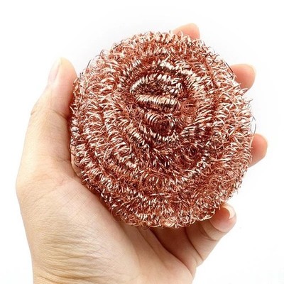 Soldering Iron Tip Cleaner Ball Copper Wire Mesh w/ Metal Tin Cleaning Tool