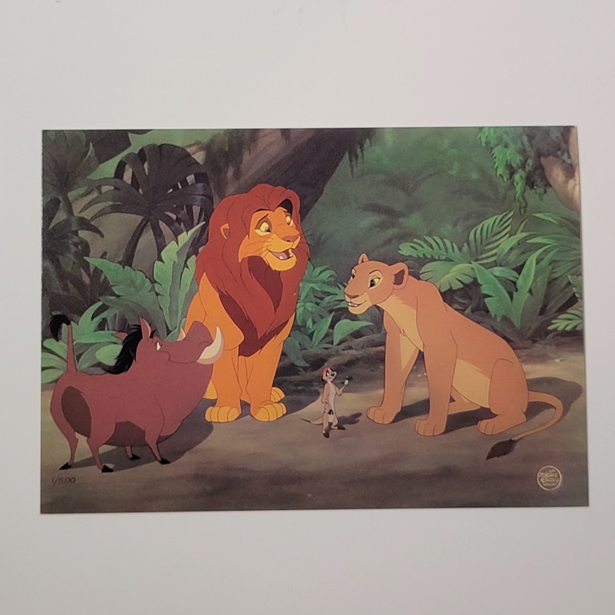 Vtg Uncirculated Walt Disney Studios Animation Art Lion King