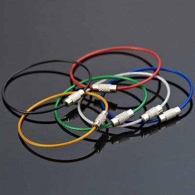 7 Pcs Cable Key Wire for Crafts Heavy Duty Metal Keychains