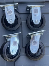 5” Caster Set Rated At 600lbs  2-Swivel & 2-Fixed Casters  -  Made By Strongway