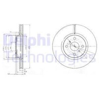 Delphi 2X Bremsscheibe Vorne Ø275 Mm BelüFtet FüR Toyota Yaris _P9_ 1.0 Vvt-I