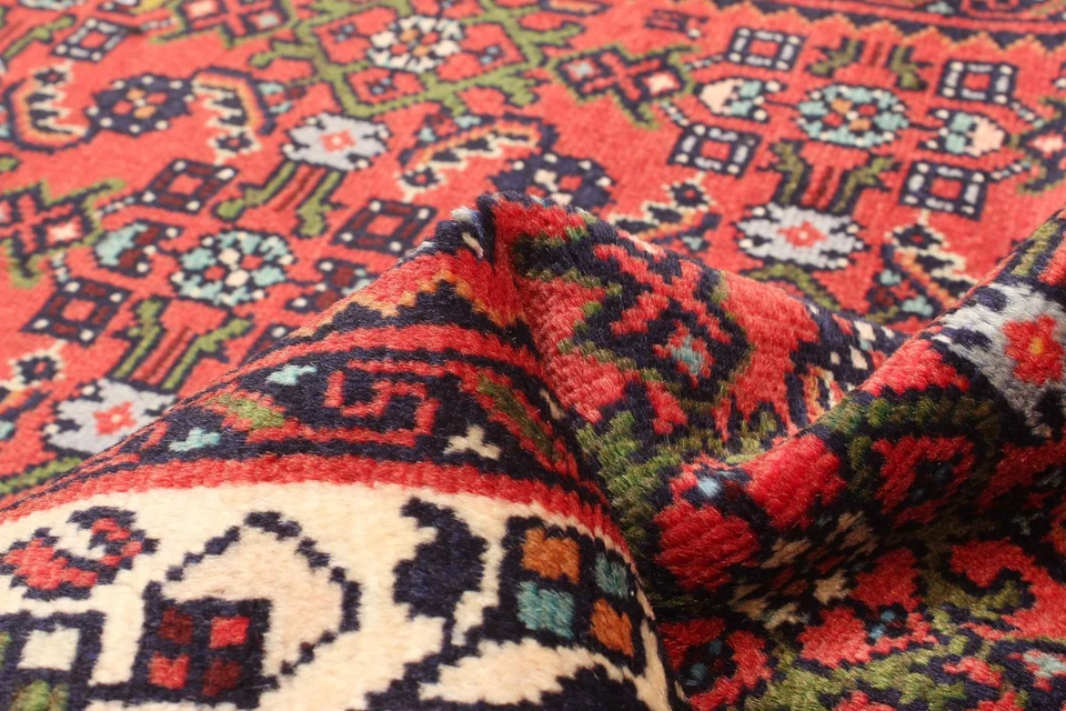 2英尺6英寸x6英尺1英寸复古手工打结长条地毯传统东方羊毛地毯 — 第 3/4 张图片