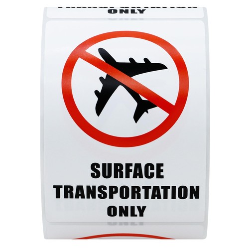 Hybsk 2x3 Inch Surface Transportation ONLY DOT Warning Labels 1 Roll, White  - Picture 2 of 7
