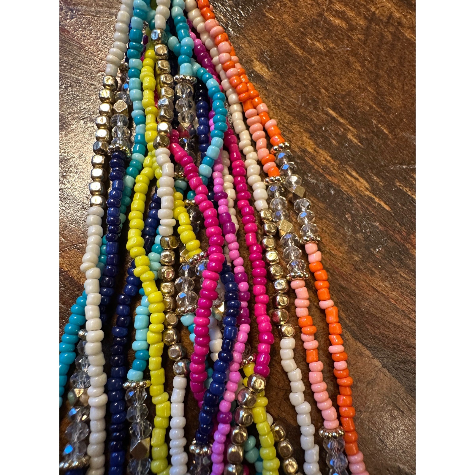 Chicos Multistrand Seed Bead Statement Necklace M… - image 3