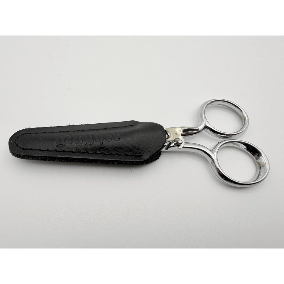 Gingher Embroidery Scissors with Black Leather Sheath & Safety Latch - Image 4 of 4