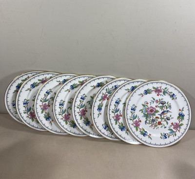 Set of (8) Aynsley Pembroke 8 1/4'' Salad Plates ~ Excellent Clean Condition!