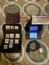 Nintendo DS Lite Bundle, Charger/15 Games/Stylus/Tested/Working + Extra