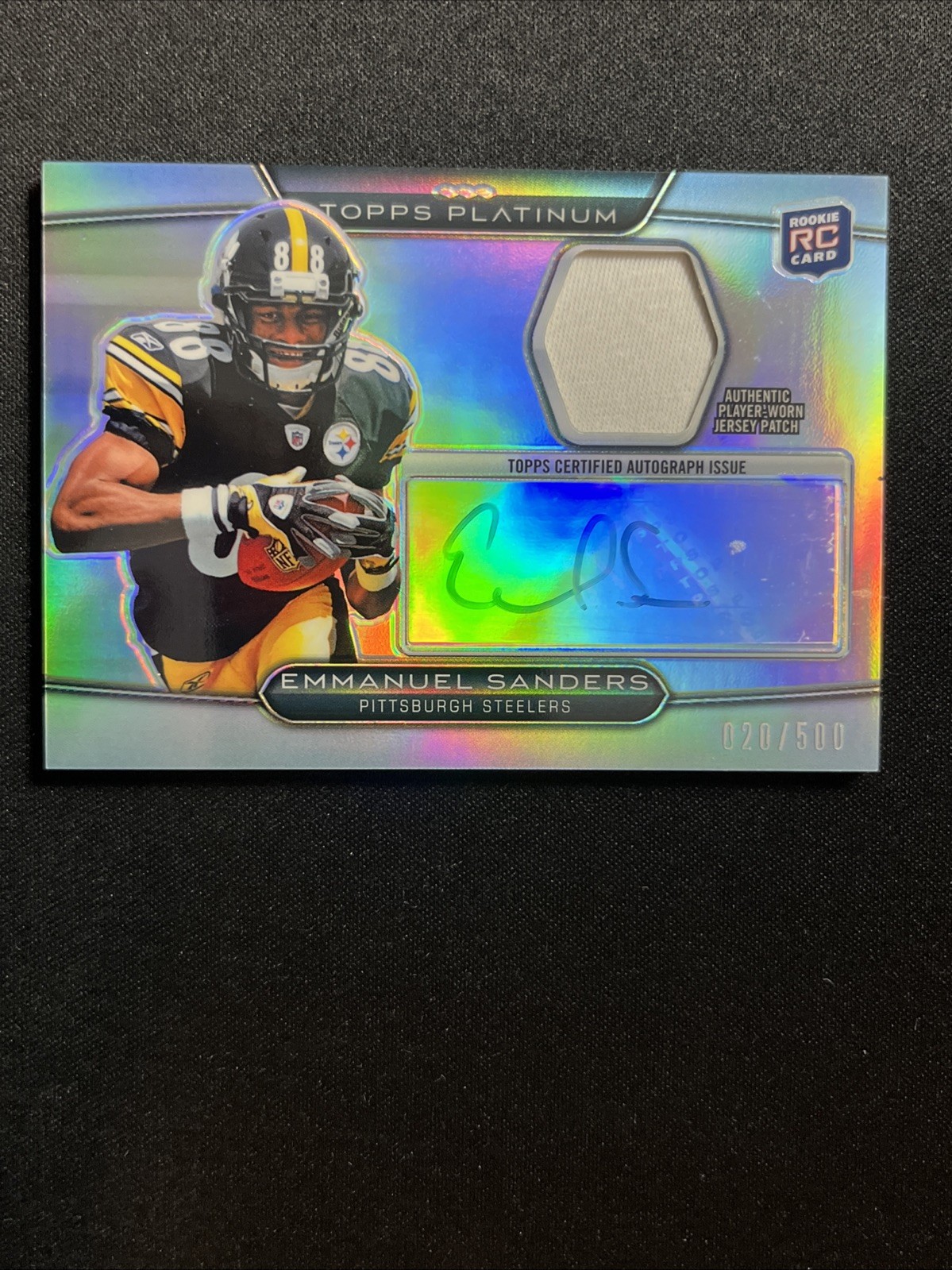 Emmanuel Sanders Topps Platinum Patch Autograph #ARPES Base