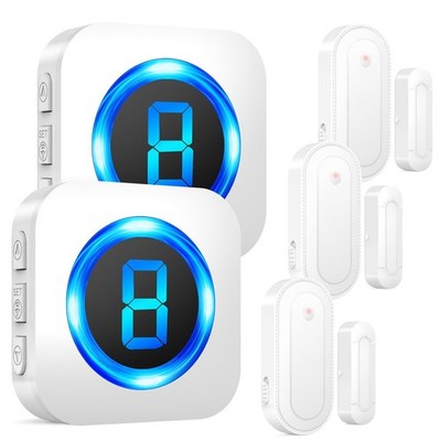 SURFOU Wireless Door Sensor Chime, Waterproof Door Open Alert with 1000Ft Ran...