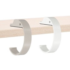 2Pcs Purse Hook for Table, Purse Hanger for Desk, White/Gray