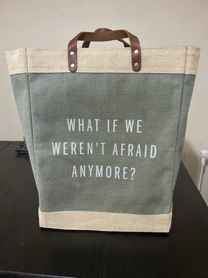 Apolis Foldable Jute Leather Tote BD-ML03N-OS Green Beige Modern Solid