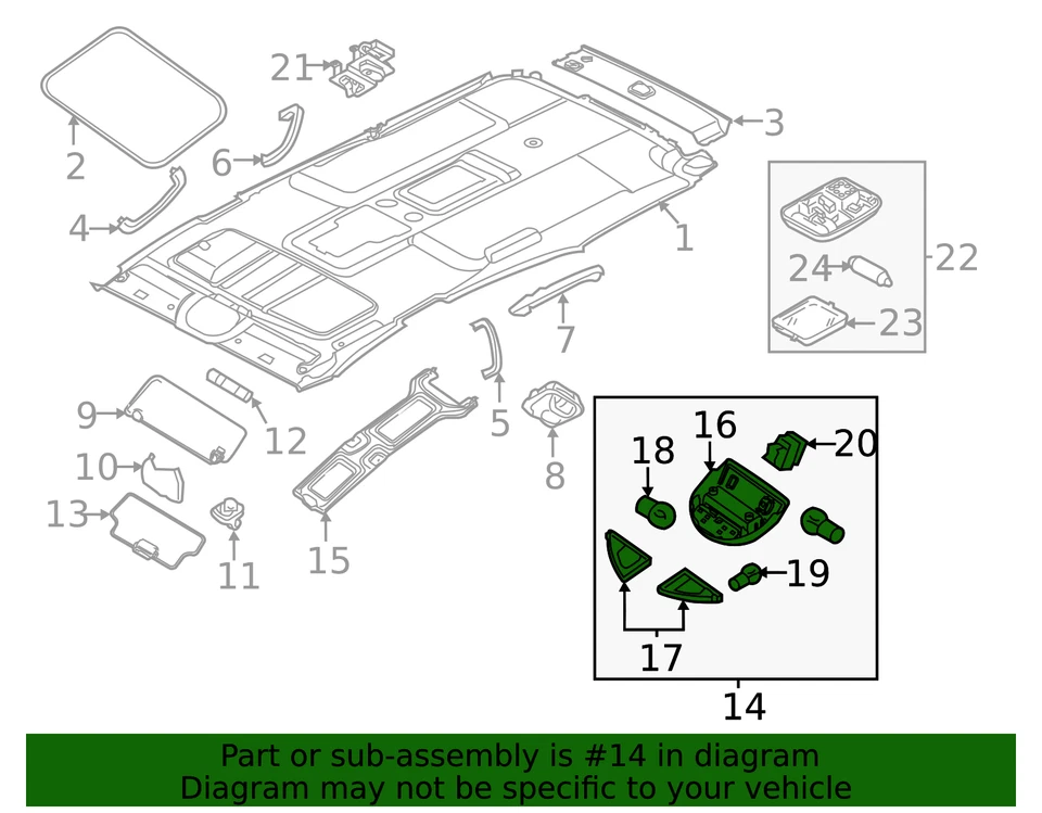 Genuine Nissan 2008-2012 Armada Roof Map Lamp Assembly NEW OEM - Image 3 of 3