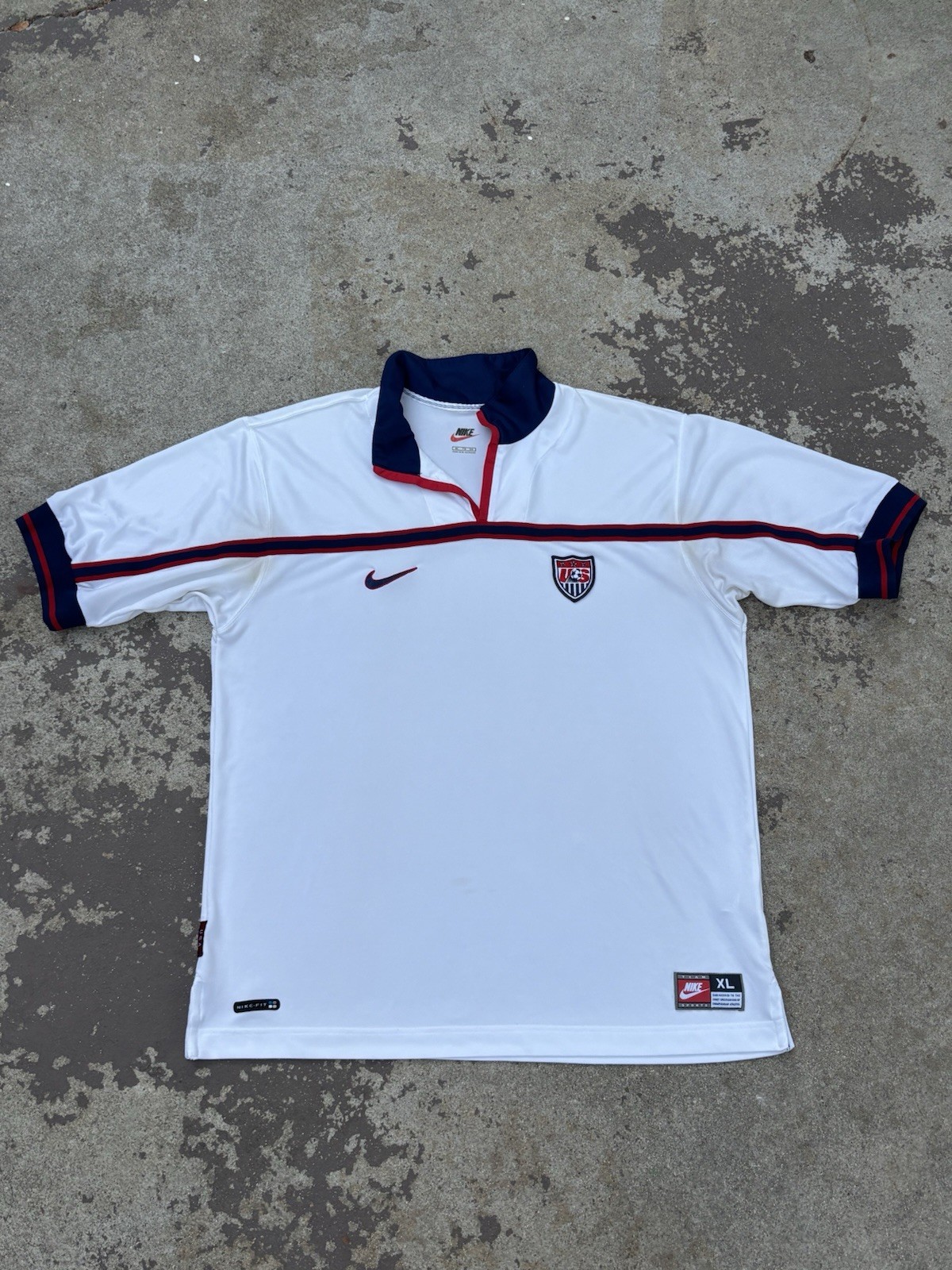 1995-1997 Nike Authentic USA USMNT Home Soccer Jersey Shirt Kit Size XL
