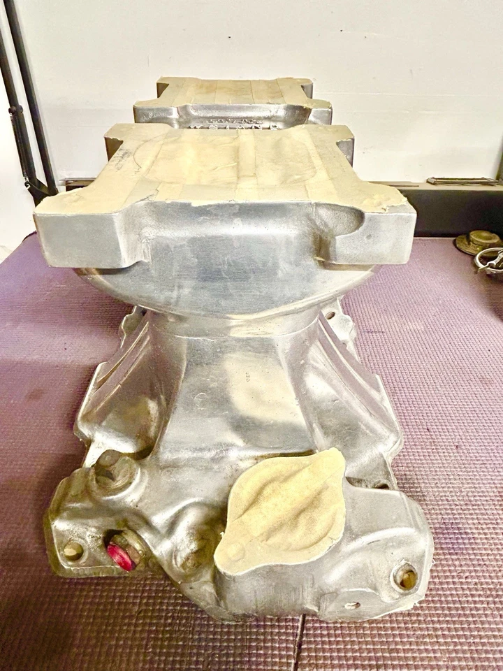 Weiand Polished Tunnel Ram Small Block Chevrolet 2x4 Dual Top NHRA Drag Race - image 4 of 4