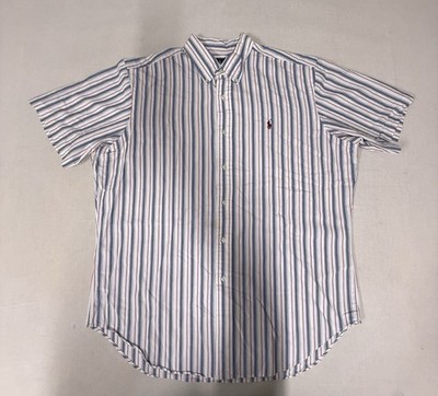 Vintage 80s Ralph Lauren Shirt Mens Large Madras Striped Button Down 219