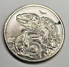 1985 New Zealand 5 Five Cents - Copper Nickel - World Coin - Queen Elizabeth II