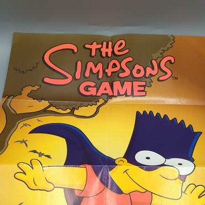 Bartman The Simpsons Game WII / PS2 Foldable Promo Poster Insert