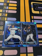 2024 Topps Chrome Update Sapphire #USCS185 Rookie Combos Pereda/Ramirez Marlins
