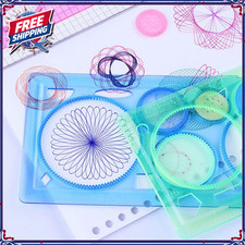 Kids Ruler Drawing Stencils Set Geometry Spirograph Painting Art Crafts Template